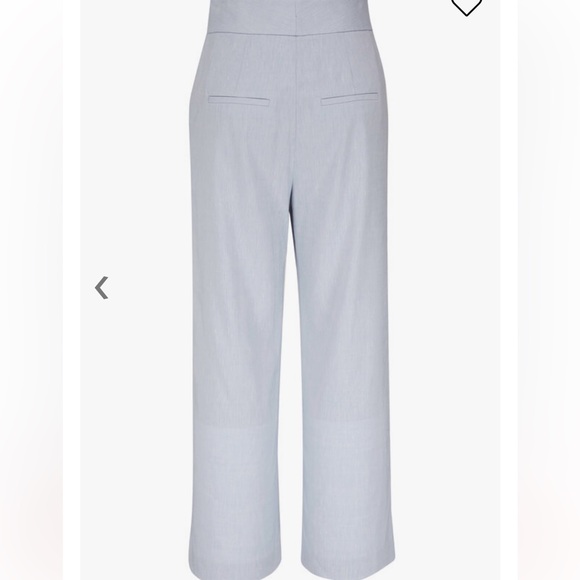 Veronica Beard Jeanne Light Blue Linen Blend Crop Wide Leg Pants 6 nautical crop - Picture 5 of 15